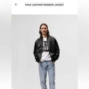 Zara Faux Leather Jacket - Like New Condition